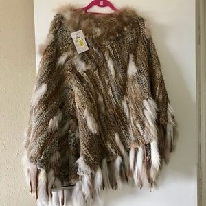 Pat Dahnke Red Fox and Rabbit Poncho